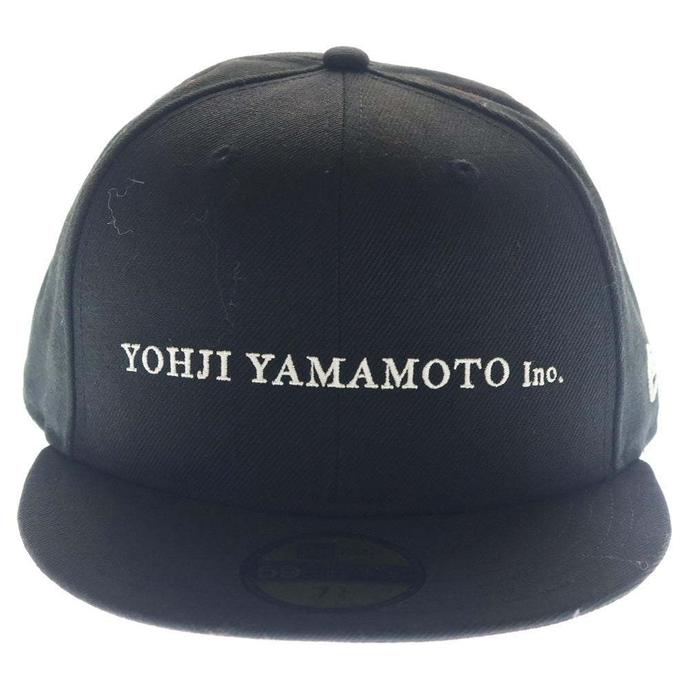 NEW ERA(ニューエラ) ×YOHJI YAMAMOTO ヨウジヤマモト フロントロゴエンブロイダリー ベースボールキャップ ブラック HN-H94-866