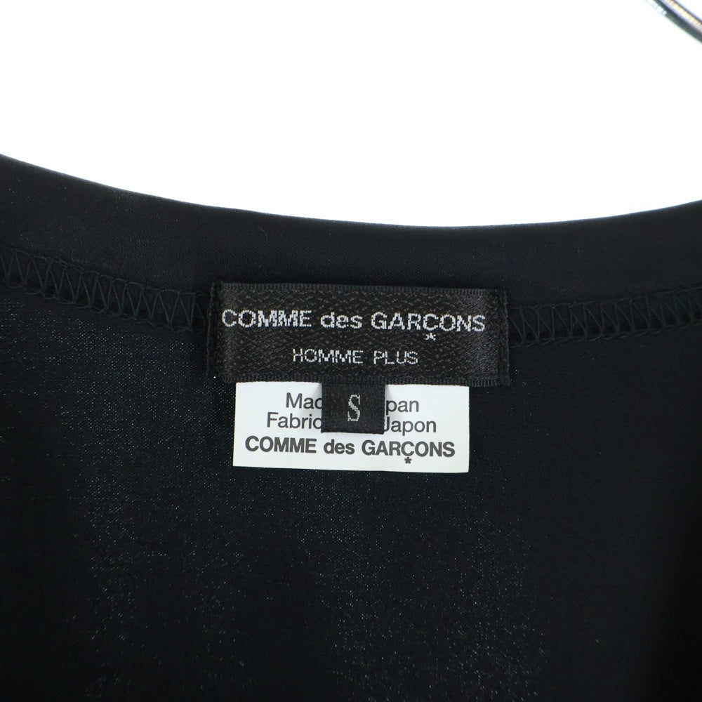 COMME des GARCONS HOMME PLUS(コムデギャルソンオムプリュス) 25SS チュールレイヤード エステルロング半袖Tシャツ カットソー ブラック PO-T026