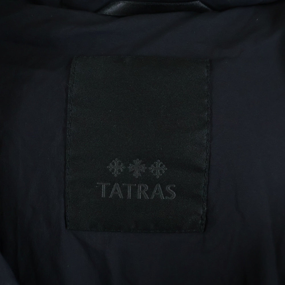 TATRAS(タトラス) アームロゴ フーディー ナイロン ダウンジャケット ブラック MTOU22A4894-D
