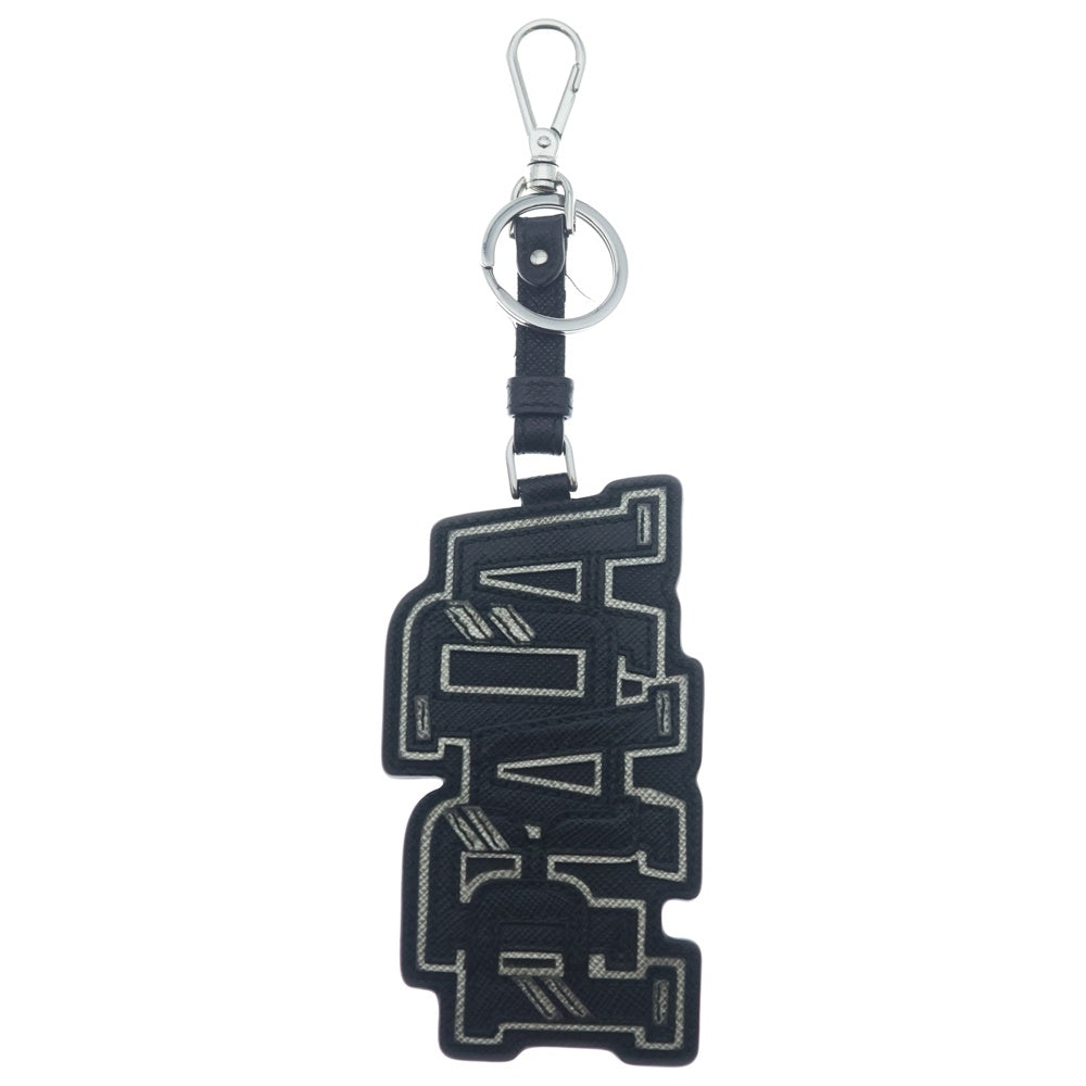 PRADA(プラダ) LOGO SAFFIANO LEATHER KEYRING BAG CHARM サフィアーノ レザー キーリング バッグチャーム ブラック 2TL253