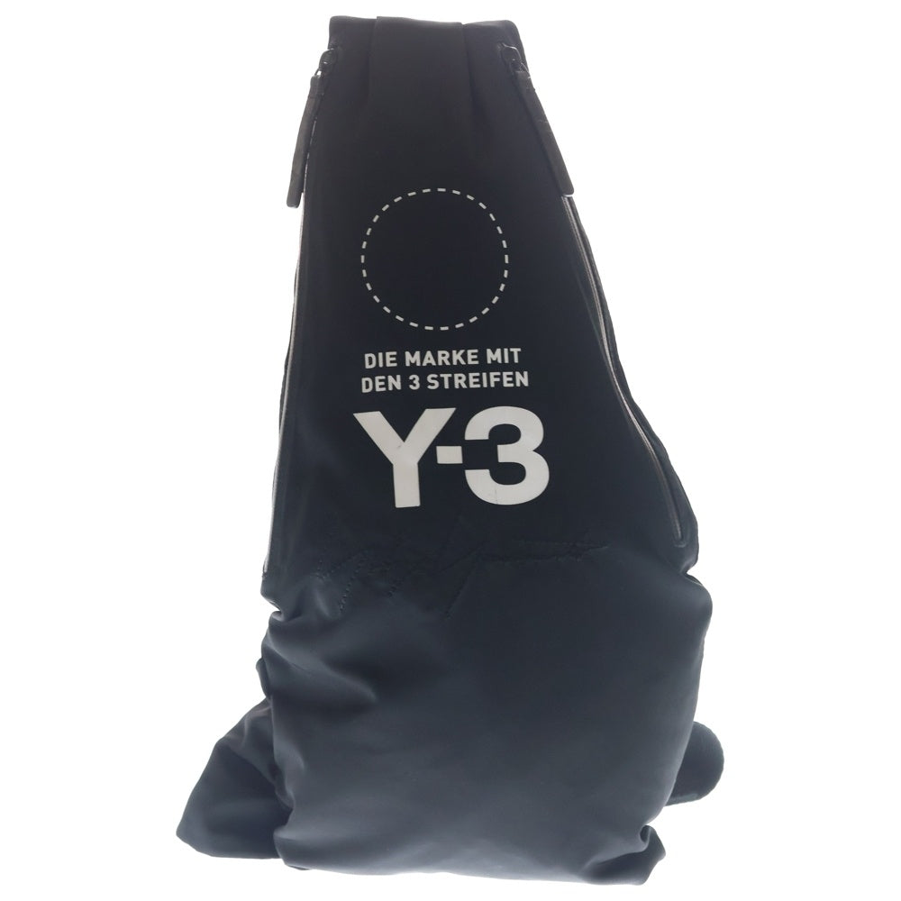 Y-3(ワイスリー) ロゴエンブロイダリー ダブルジップ ショルダーバッグ ブラック A43010