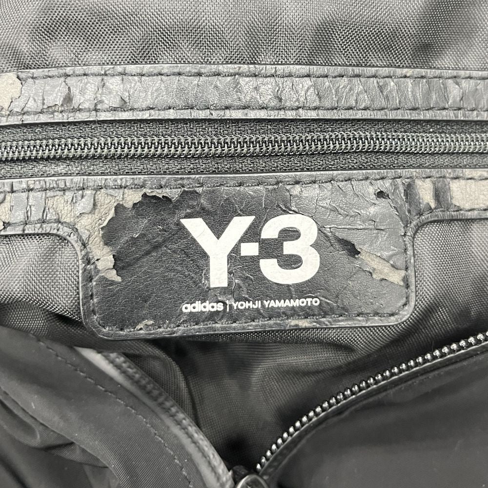 Y-3(ワイスリー) ロゴエンブロイダリー ダブルジップ ショルダーバッグ ブラック A43010