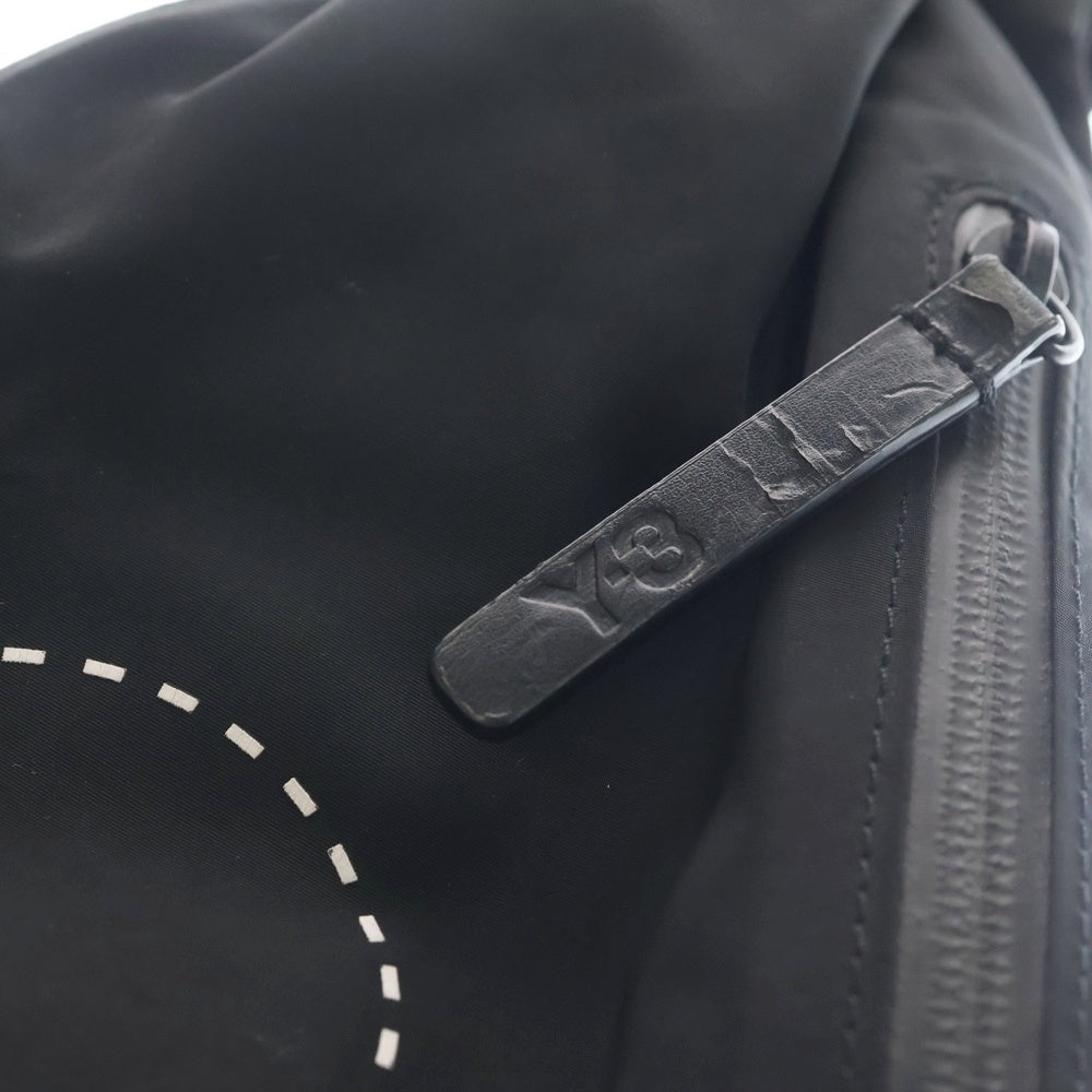 Y-3(ワイスリー) ロゴエンブロイダリー ダブルジップ ショルダーバッグ ブラック A43010
