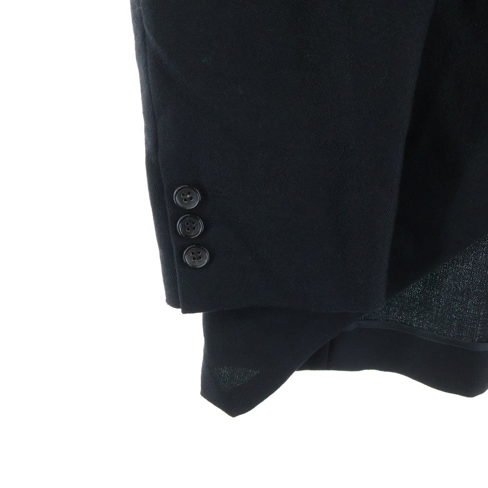 COMME des GARCONS HOMME PLUS(コムデギャルソンオムプリュス) 90S VINTAGE ヴィンテージ ピークドラペル 1B モヘヤ混 ウール シングルテーラードジャケット ブラック PJ-10003S AD1995