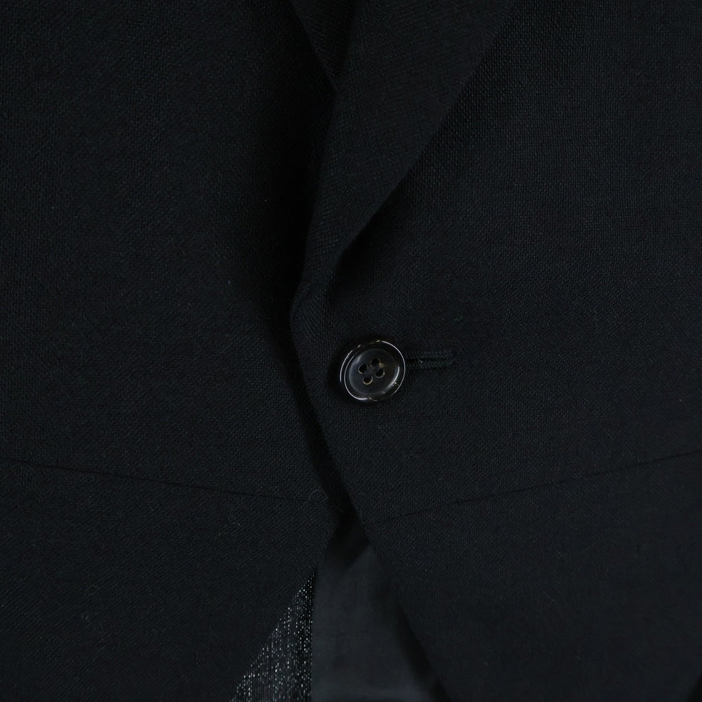 COMME des GARCONS HOMME PLUS(コムデギャルソンオムプリュス) 90S VINTAGE ヴィンテージ ピークドラペル 1B モヘヤ混 ウール シングルテーラードジャケット ブラック PJ-10003S AD1995