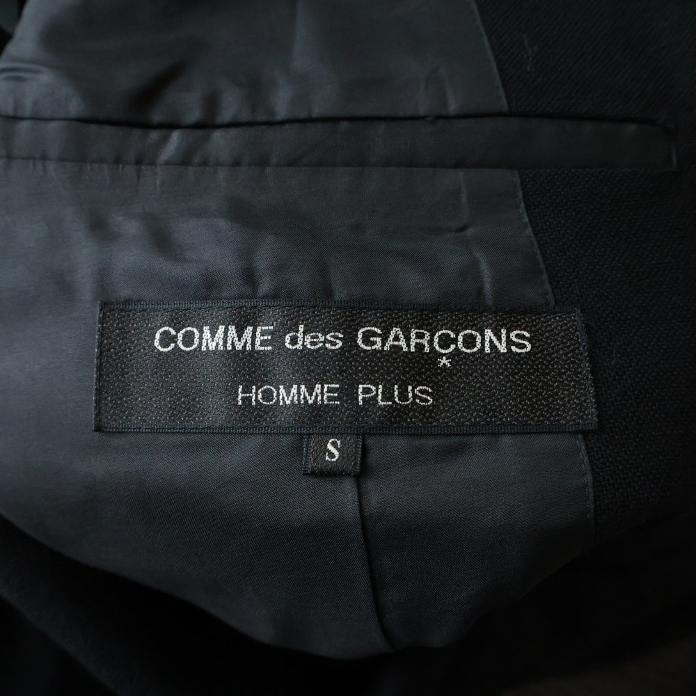 COMME des GARCONS HOMME PLUS(コムデギャルソンオムプリュス) 90S VINTAGE ヴィンテージ ピークドラペル 1B モヘヤ混 ウール シングルテーラードジャケット ブラック PJ-10003S AD1995