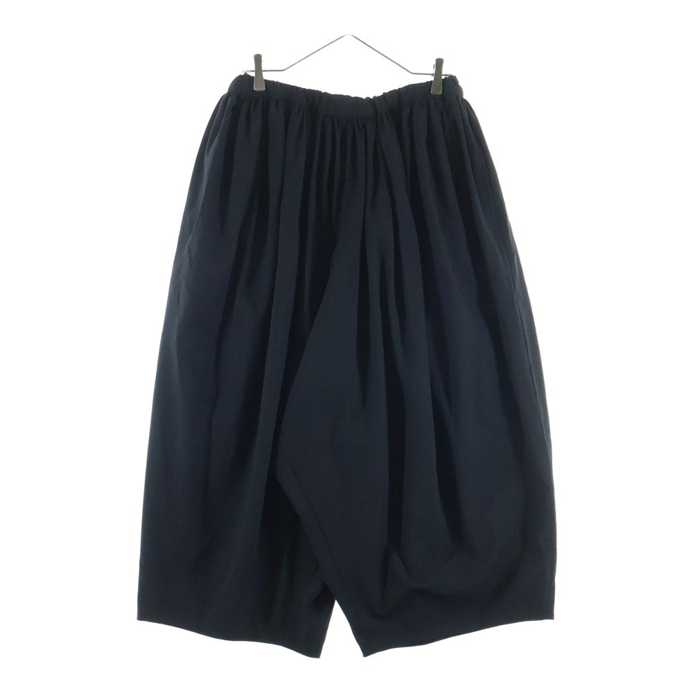 COMME des GARCONS(コムデギャルソン) 25SS ウール リブウエスト クロップド サルエルパンツ ブラック GO-P007 AD2024