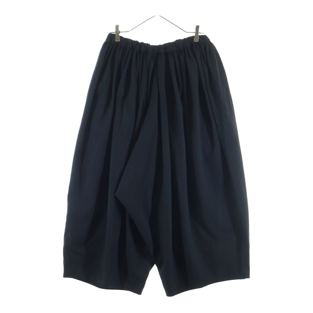 COMME des GARCONS(コムデギャルソン) 25SS ウール リブウエスト クロップド サルエルパンツ ブラック GO-P007 AD2024