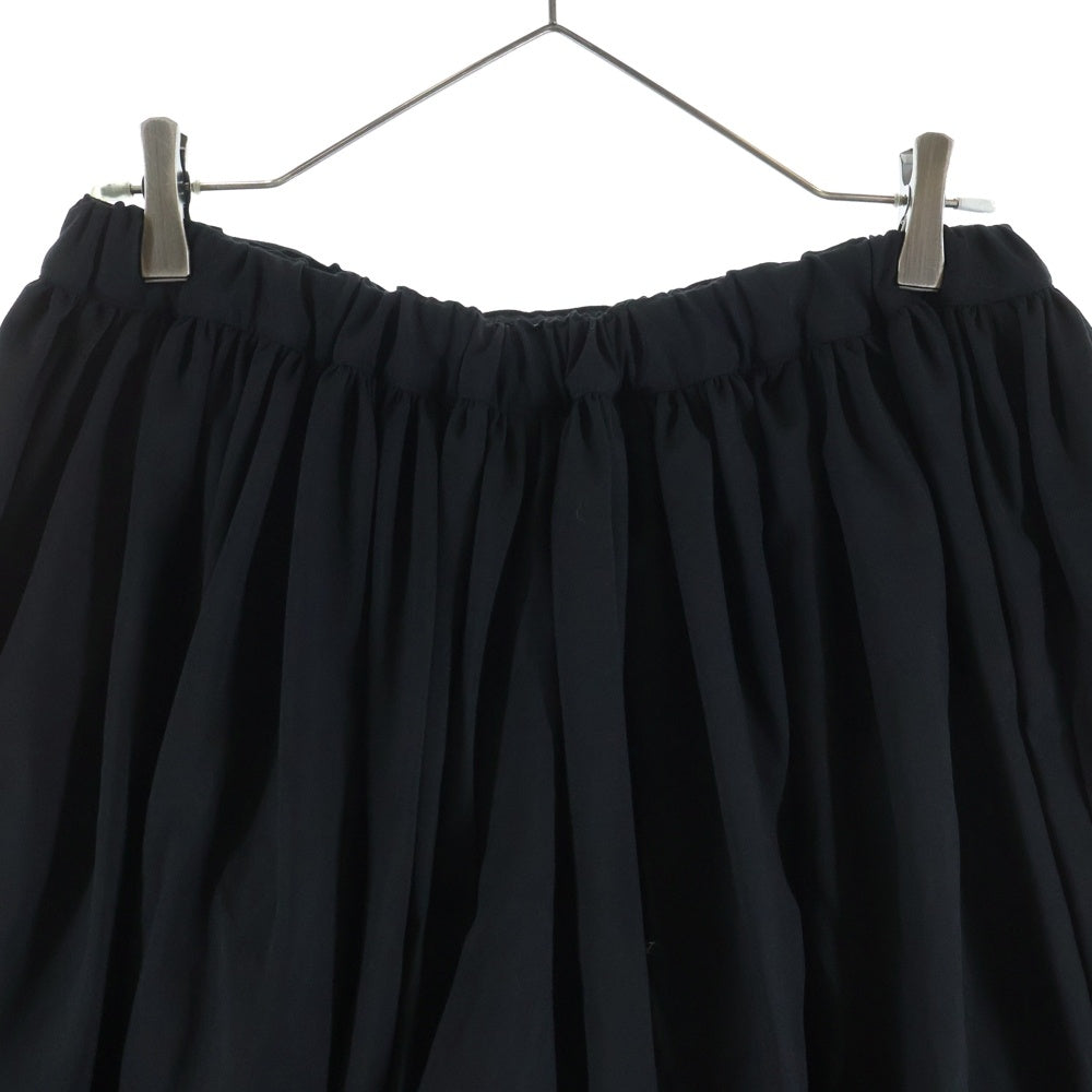 COMME des GARCONS(コムデギャルソン) 25SS ウール リブウエスト クロップド サルエルパンツ ブラック GO-P007 AD2024