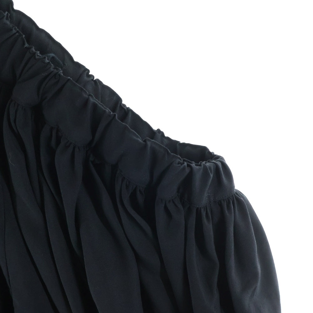 COMME des GARCONS(コムデギャルソン) 25SS ウール リブウエスト クロップド サルエルパンツ ブラック GO-P007 AD2024