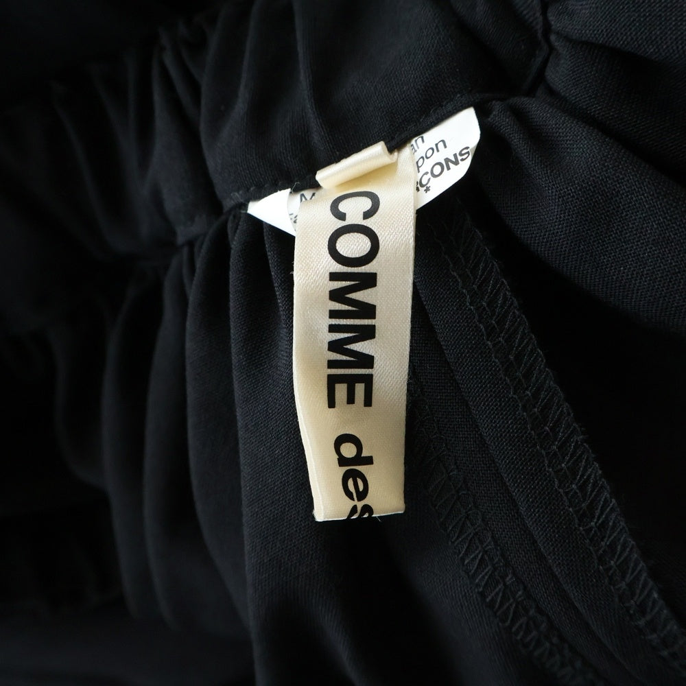COMME des GARCONS(コムデギャルソン) 25SS ウール リブウエスト クロップド サルエルパンツ ブラック GO-P007 AD2024