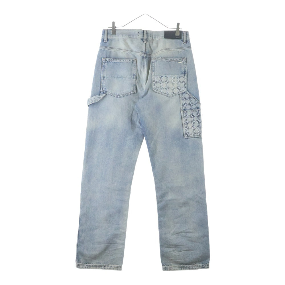 AMIRI(アミリ) 25SS DEBOSSED MA QUAD CARPENTER エンボスロゴ ダブルニー カーペンターパンツ インディゴブルー SRAMDNGH1055ASMRBC00