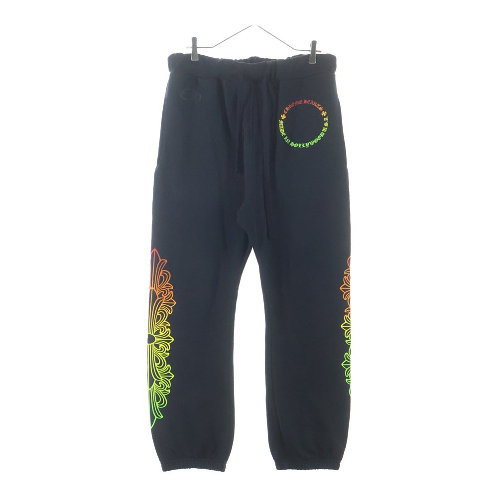 CHROME HEARTS(クロムハーツ) Grad Circle Logo Sweatpants フローラルクロスプリント グラデーションサークル スウェットパンツ ブラック