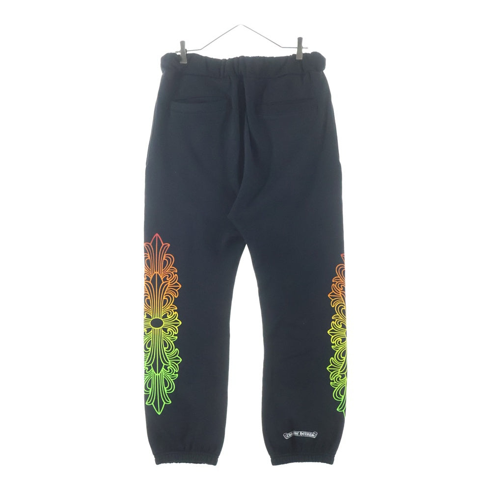 CHROME HEARTS(クロムハーツ) Grad Circle Logo Sweatpants フローラルクロスプリント グラデーションサークル スウェットパンツ ブラック