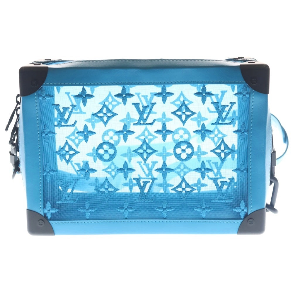 LOUIS VUITTON(ルイヴィトン) 20SS シースルー モノグラム ソフトトランク ショルダーバッグ ブルー M45074 DU4139 レディース