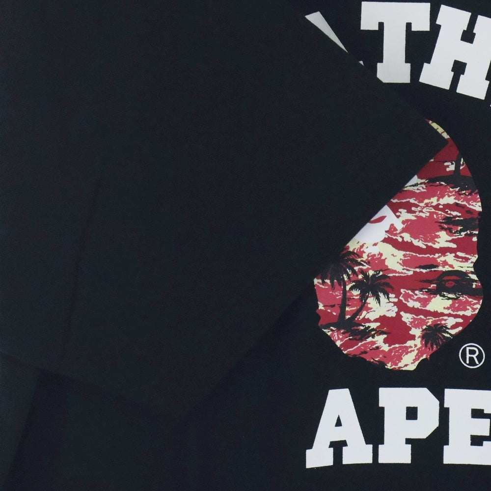 A BATHING APE(アベイシングエイプ) フロントロゴプリント 半袖Tシャツ カットソー ブラック 001TEL301025M