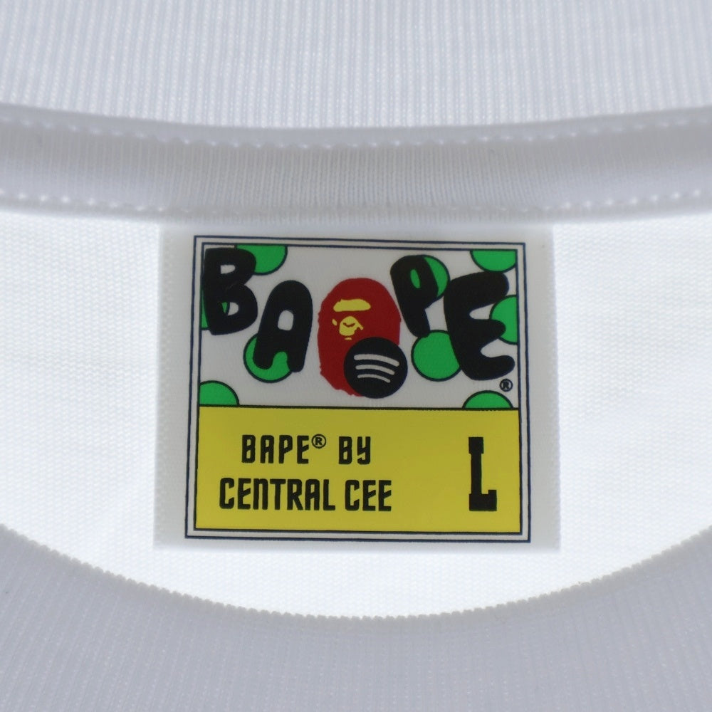 A BATHING APE(アベイシングエイプ) ×Spotify×SYNA World by Central Cee College Relaxed Fit Tee スポティファイ×シナ ワールド バイ セントラル シー 半袖Tシャツ 0ZXTEM933101P