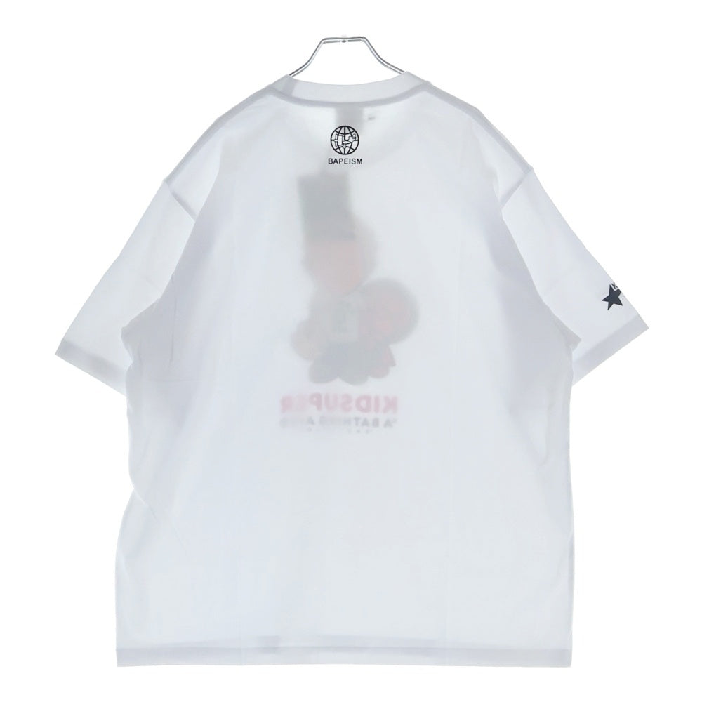 A BATHING APE(アベイシングエイプ) ×KidSuper MILO GRAPHIC TEE キッドスーパー ミログラフィック 半袖Tシャツ カットソー ホワイト 0ZXTEM07101XO