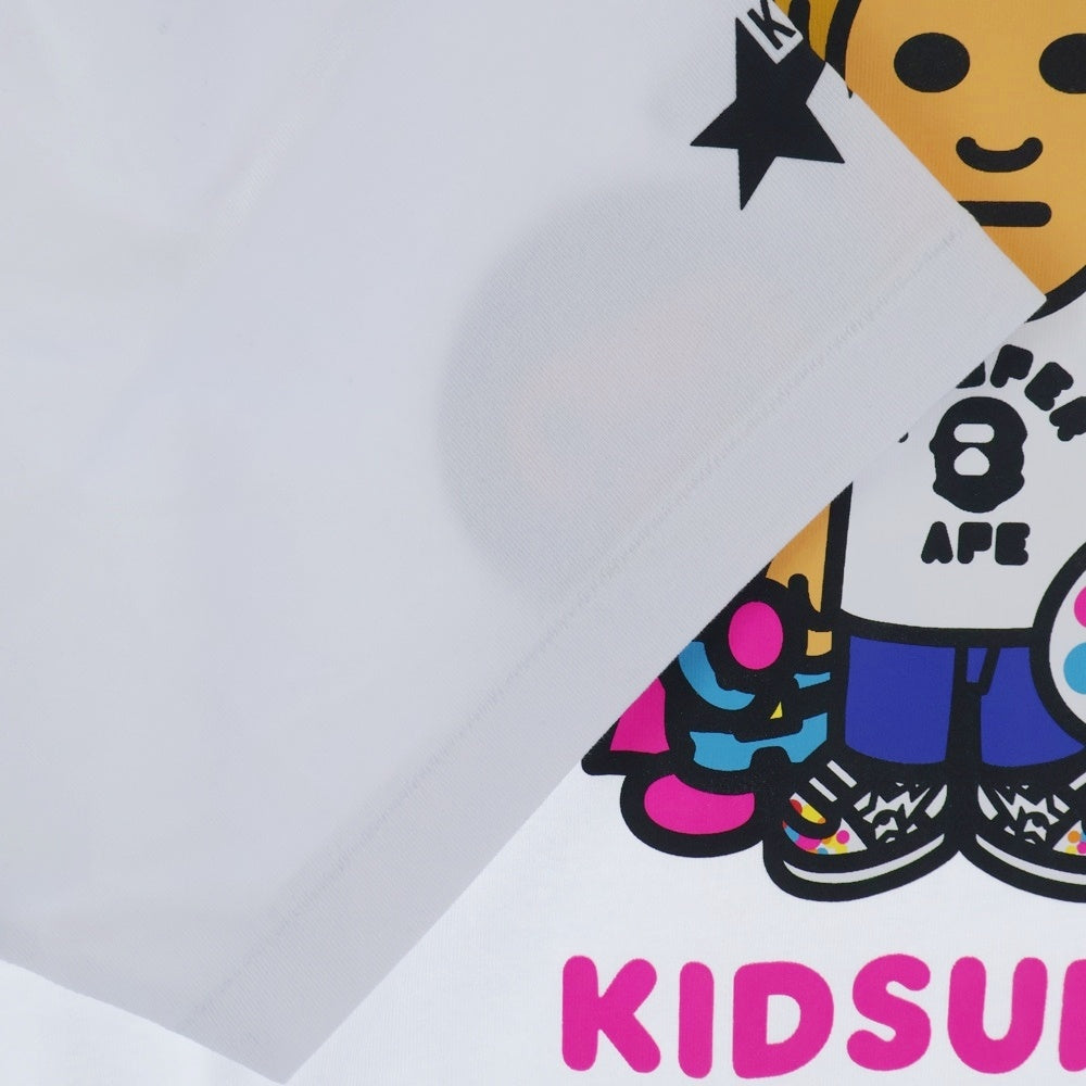 A BATHING APE(アベイシングエイプ) ×KidSuper MILO GRAPHIC TEE キッドスーパー ミログラフィック 半袖Tシャツ カットソー ホワイト 0ZXTEM07101XO