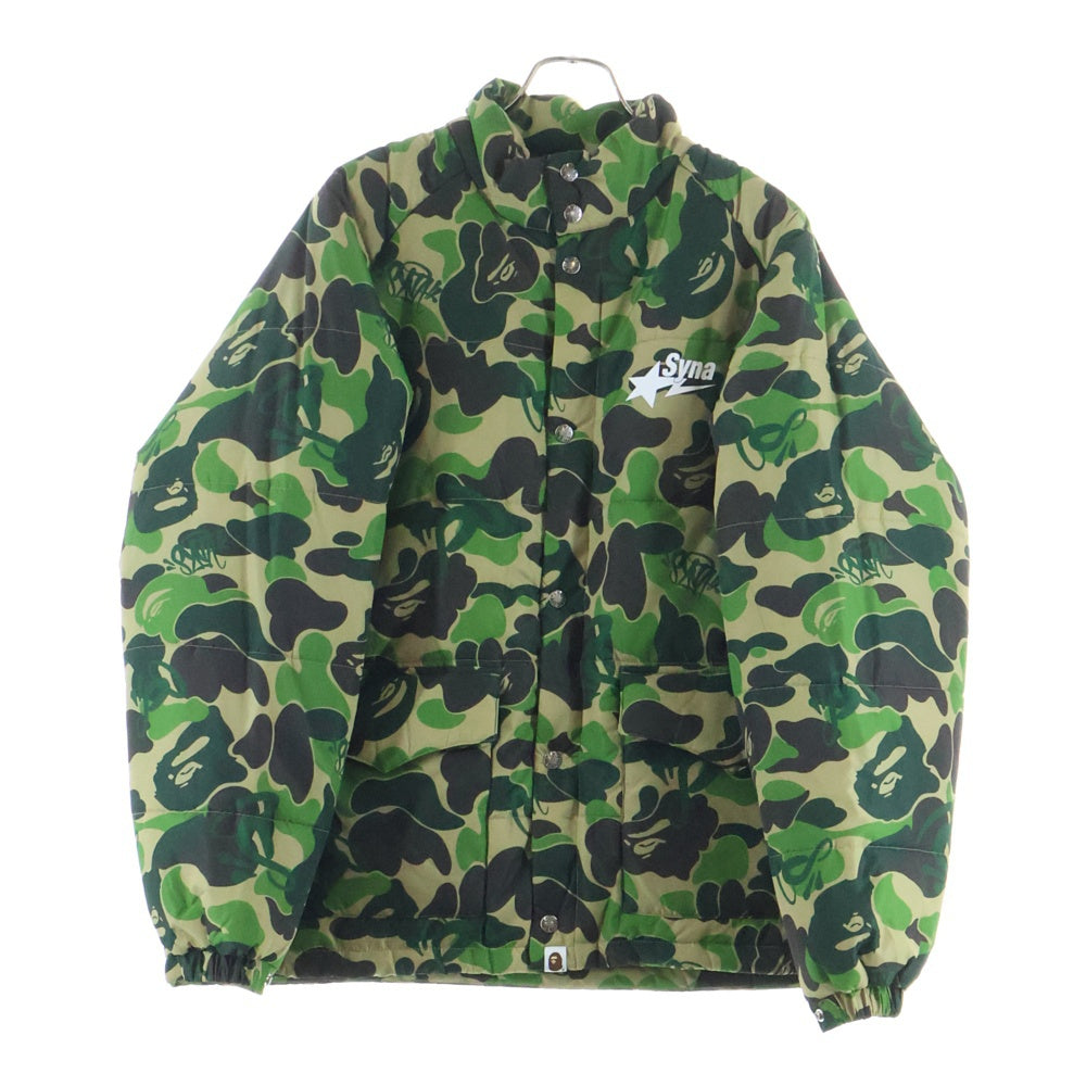 A BATHING APE(アベイシングエイプ) BAPE X SPOTIFY BY CENTRAL CEE CAMO PUFFER JACKET カモフラ ダウン ジャケット グリーン 0ZXJKM908411P