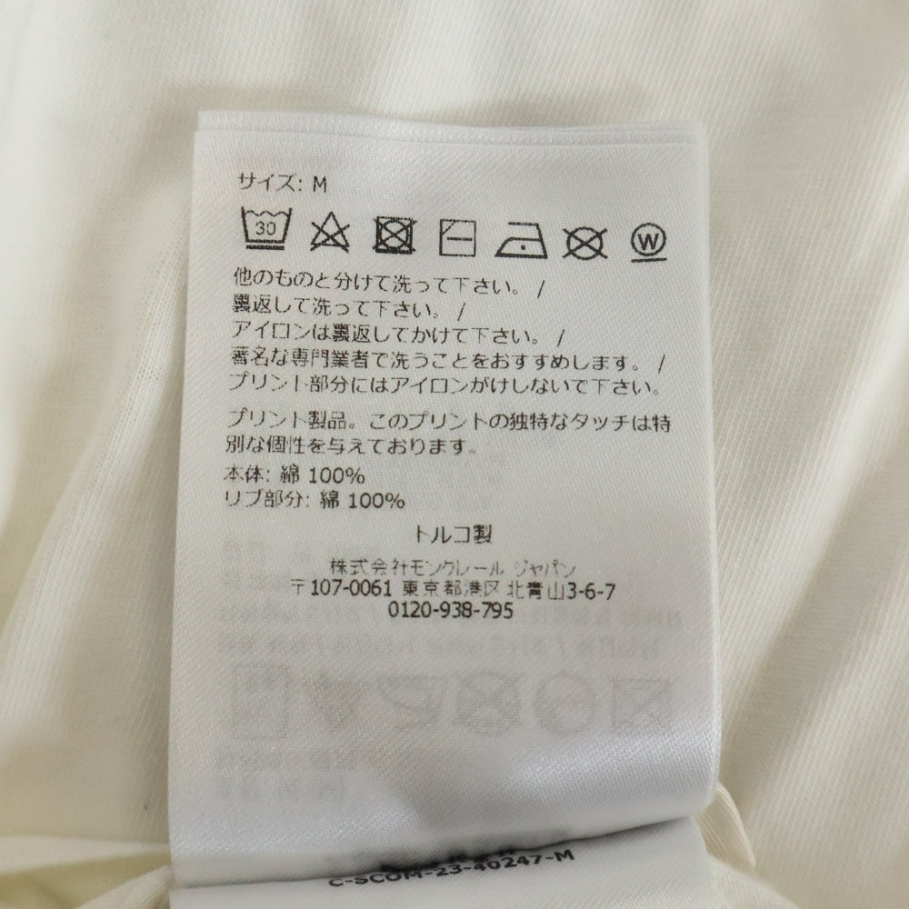 MONCLER(モンクレール) SS T-SHIRT フロント ロゴプリント半袖Tシャツ カットソー ホワイト J10918C00041 89A17