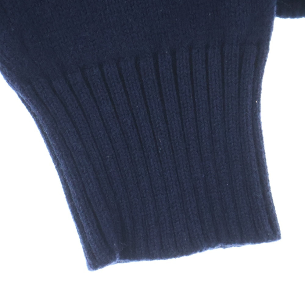 AMI Alexandre Mattiussi(アミアレクサンドルマテュッシ) ハートロゴ クルーネック ニット セーター ネイビー/ホワイト UKS859.KN0156