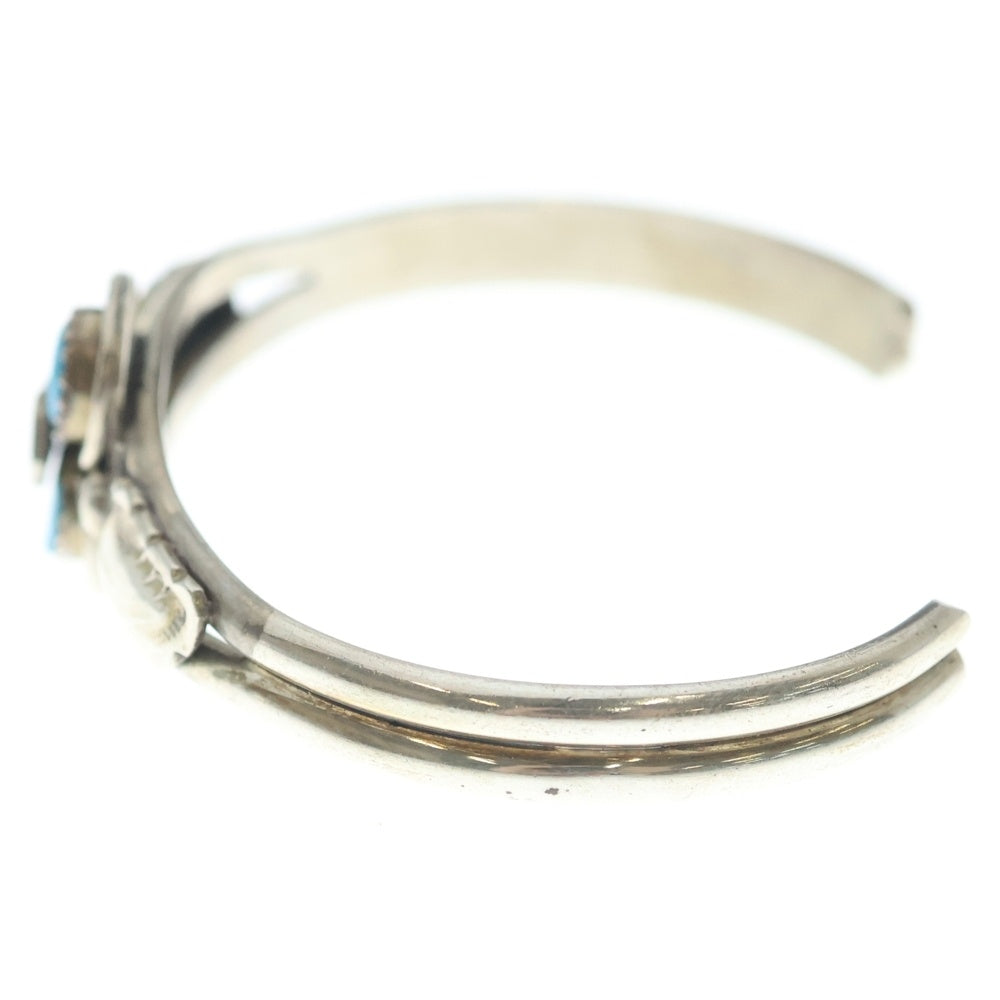 INDIAN JEWELRY(インディアンジュエリー) ZUNI Effie Calavaza ズニ族 エフィーカラバサ スネークアイ ターコイズ バングル ブレスレット シルバー/ターコイズ