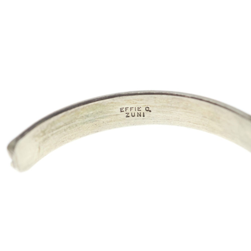 INDIAN JEWELRY(インディアンジュエリー) ZUNI Effie Calavaza ズニ族 エフィーカラバサ スネークアイ ターコイズ バングル ブレスレット シルバー/ターコイズ