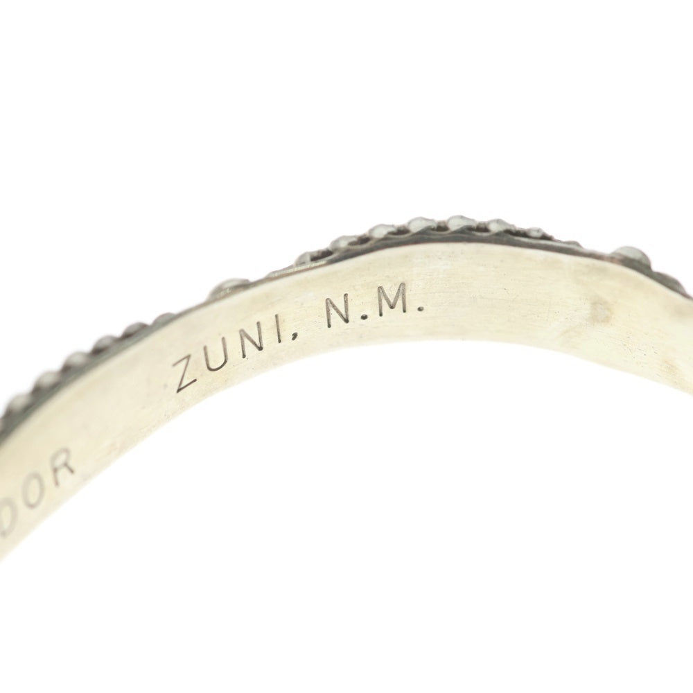 INDIAN JEWELRY(インディアンジュエリー) ZUNI Lloyd Salvador ズニ族 ロイド サルヴァドール ターコイズインレイ バングル ブレスレット シルバー/ターコイズ