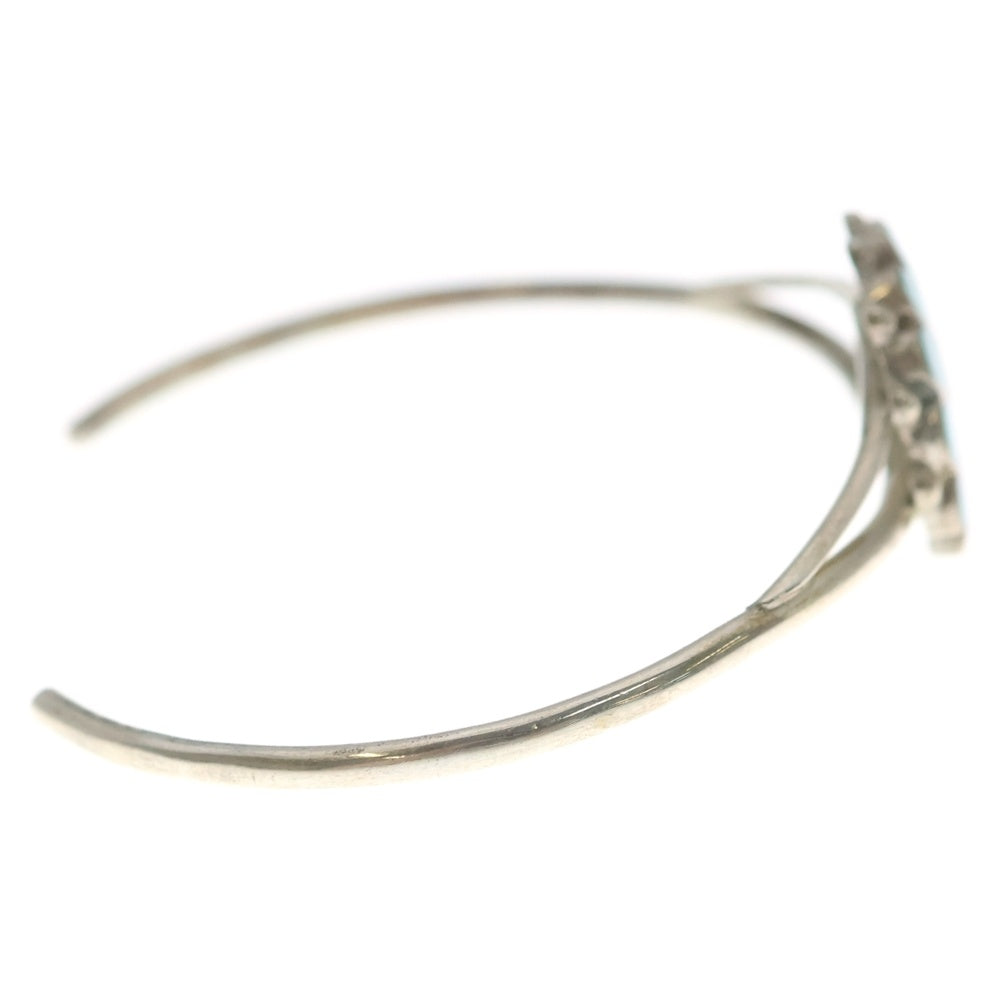INDIAN JEWELRY(インディアンジュエリー) ZUNI ズニ族 CR刻印 サンフェイス インレイワーク バングル ブレスレット シルバー