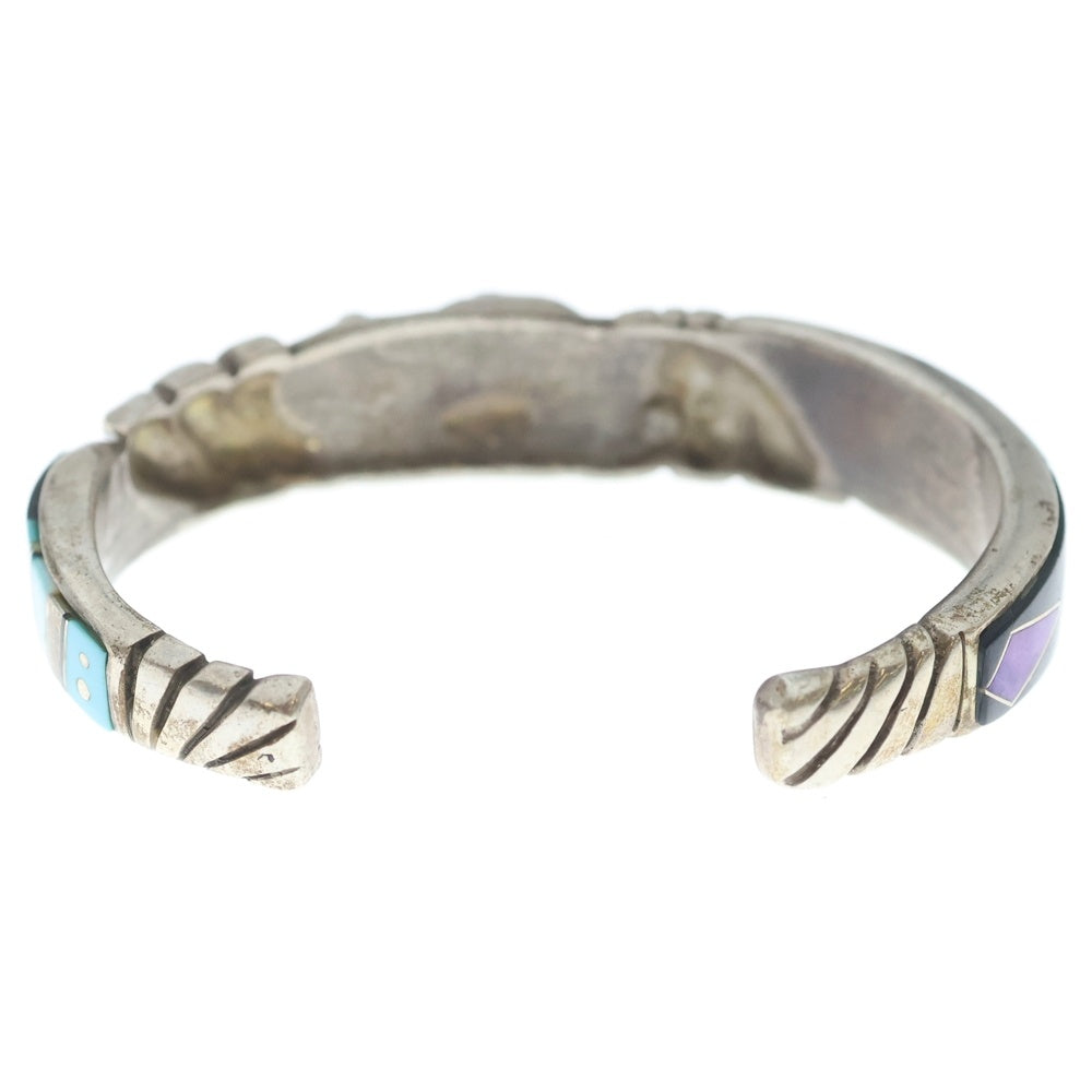 INDIAN JEWELRY(インディアンジュエリー) NAVAJO Johnny Watson ナバホ ジョニーワトソン インレイワーク バングル ブレスレット シルバー