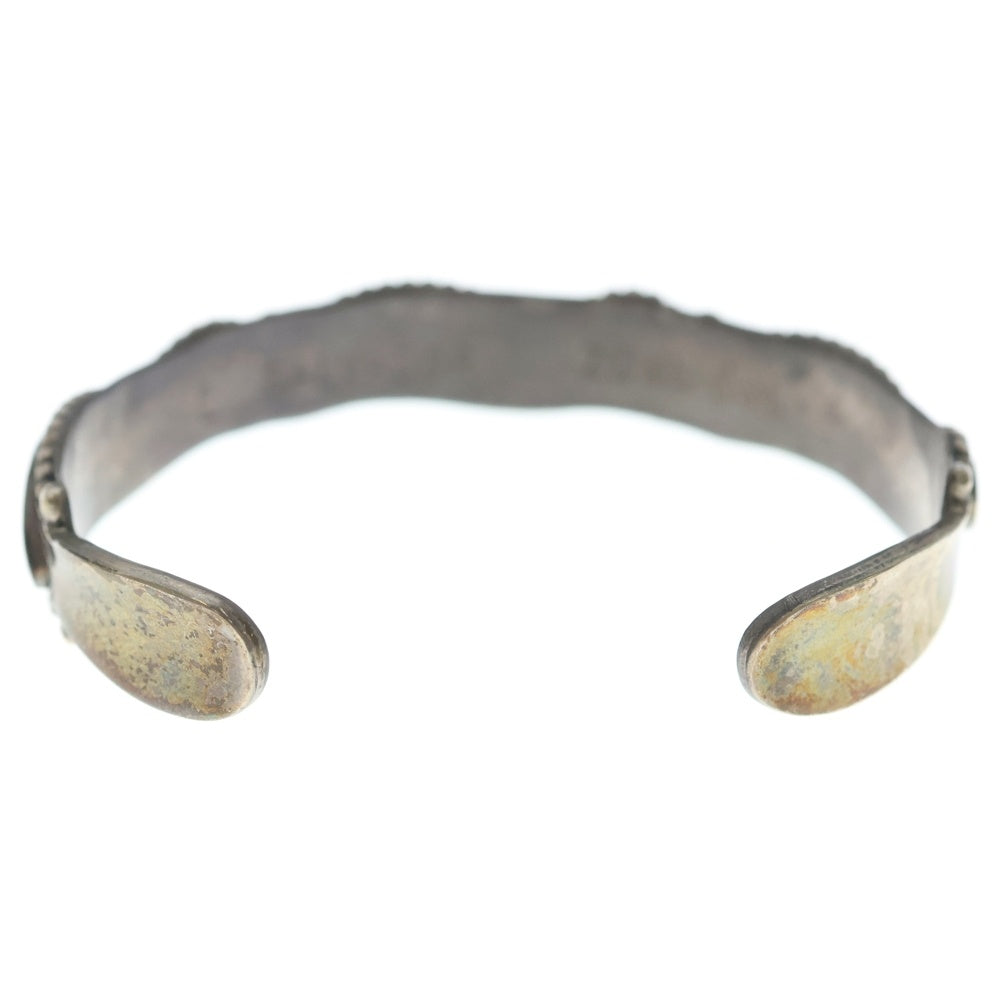 INDIAN JEWELRY(インディアンジュエリー) ZUNI Lloyd Salvador ズニ族 ロイド サルヴァドール ターコイズインレイ バングル ブレスレット シルバー/ターコイズ