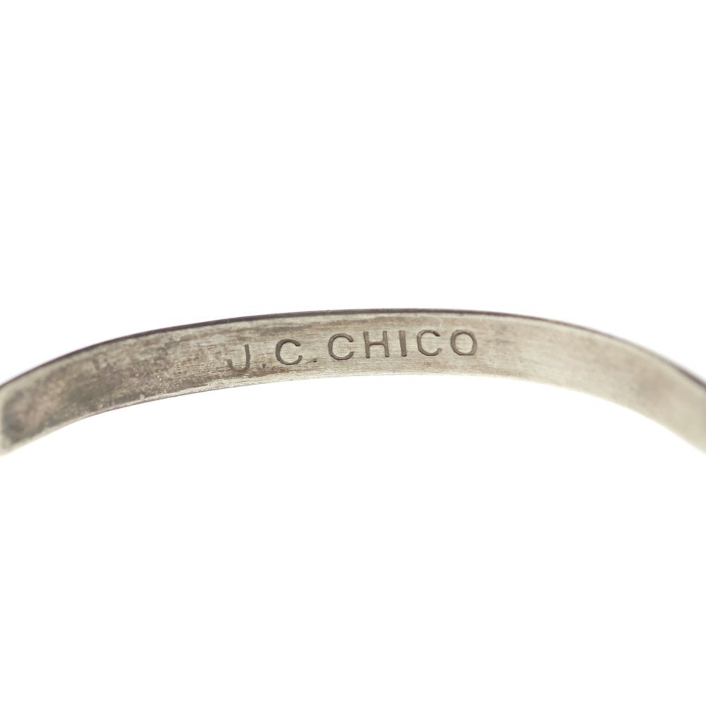 INDIAN JEWELRY(インディアンジュエリー) ZUNI J.C. Chico ズニ族 チコ インレイワーク バングル ブレスレット シルバー