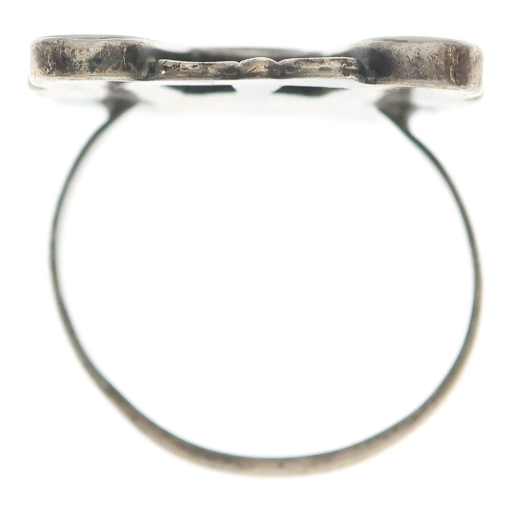 INDIAN JEWELRY(インディアンジュエリー) ZUNI族 ズニ族 D.S刻印バタフライモチーフ カラーストーン リング シルバー