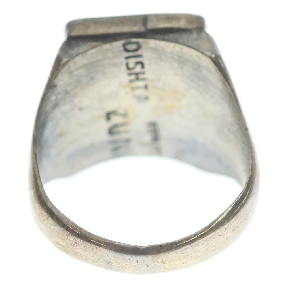 INDIAN JEWELRY(インディアンジュエリー) ZUNI DISHTA ズニ族 ディシタ インレイワーク リング シルバー