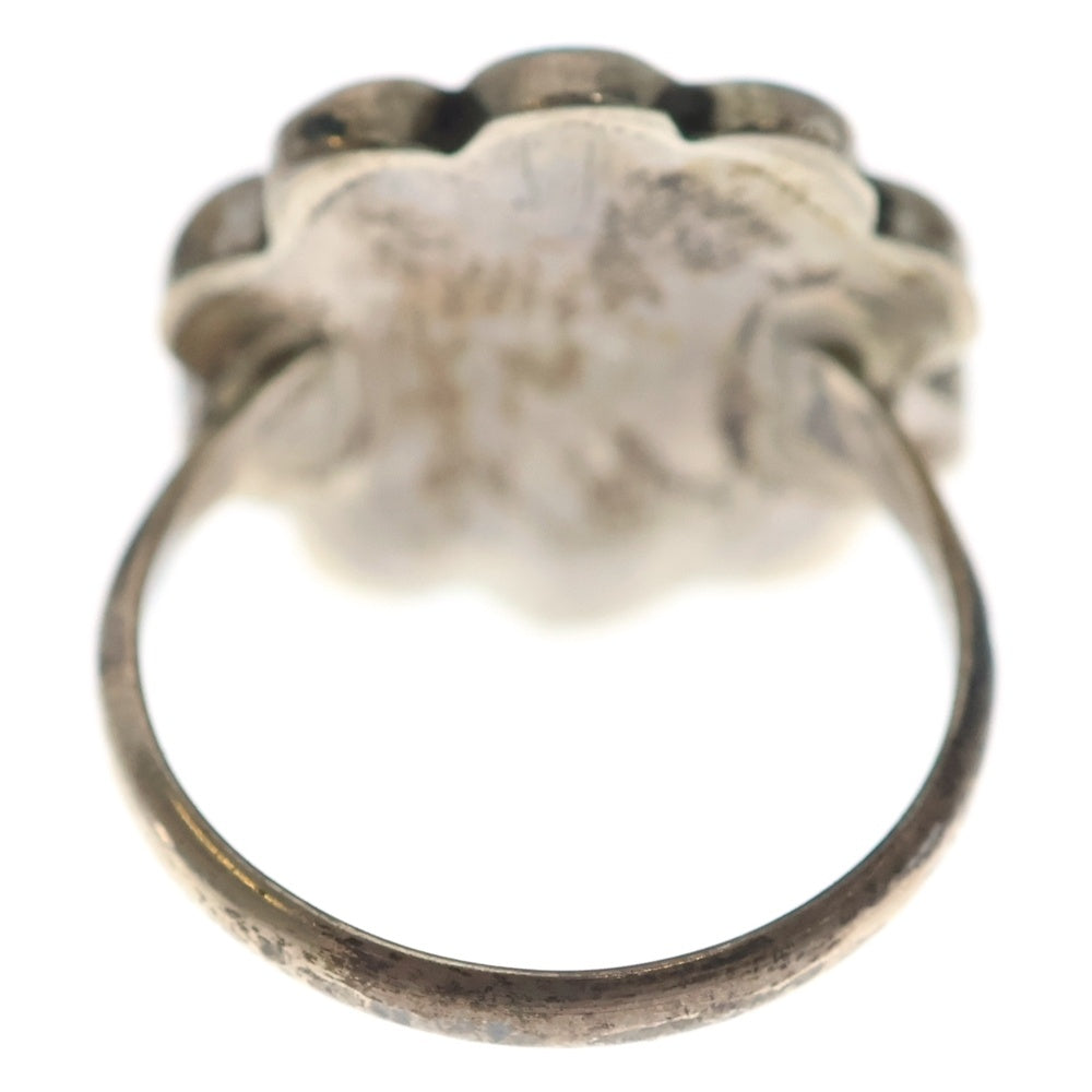 INDIAN JEWELRY(インディアンジュエリー) ZUNI ズニ族 インレイワーク フラワー サンフェイスモチーフ リング シルバー