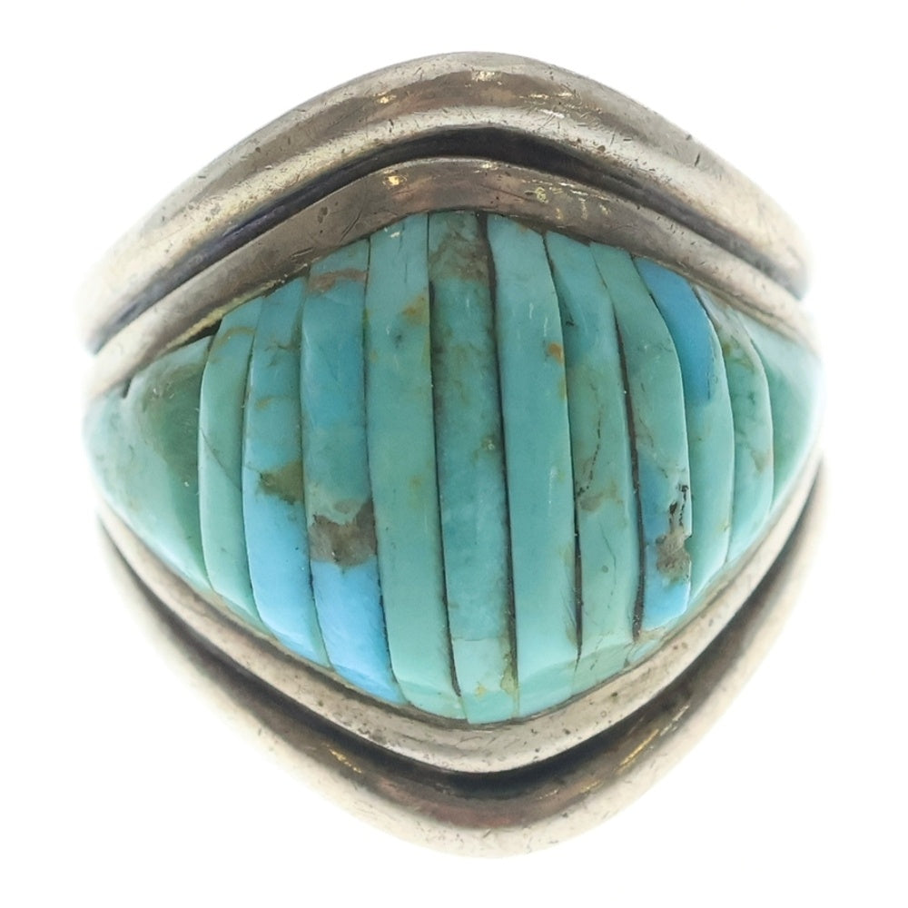 INDIAN JEWELRY(インディアンジュエリー) NAVAJO Pete Sierra ナバホ族 ピートシエラ ターコイズリング シルバー/ターコイズ