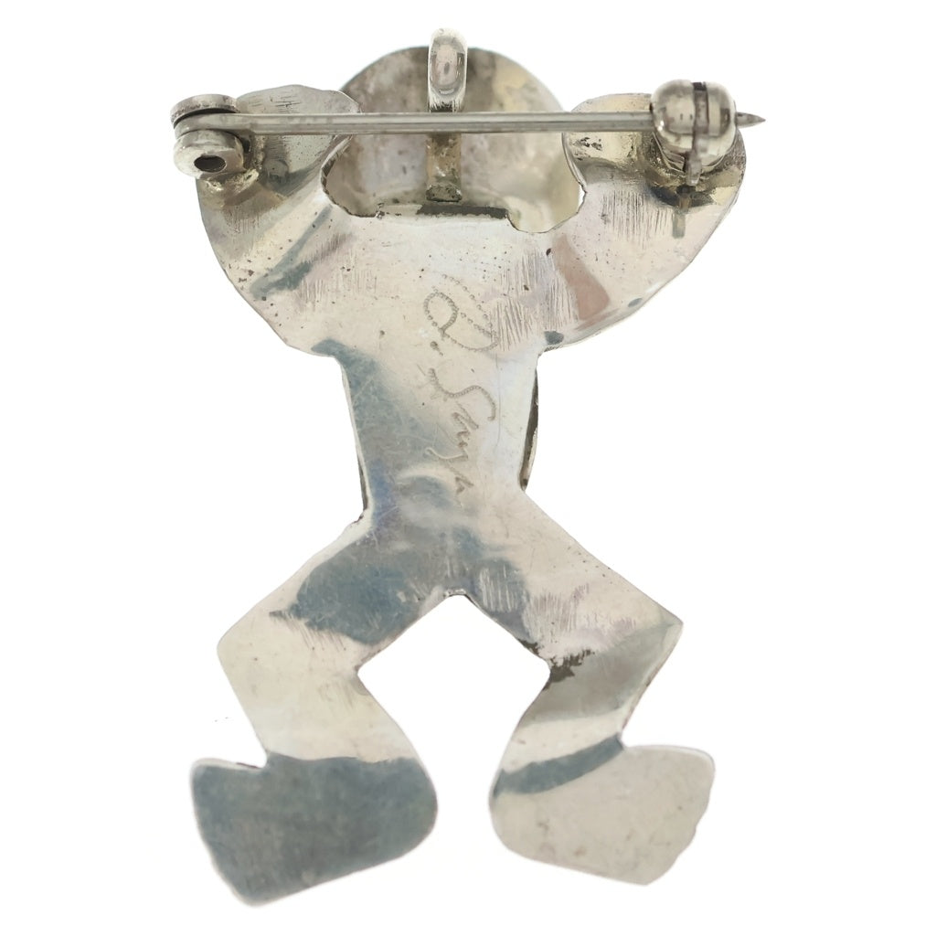 INDIAN JEWELRY(インディアンジュエリー) NAVAJO Doris Small Canyon ナバホ族 ドリススモールキャニオン カエル ブローチ ペンダントトップ シルバー/ターコイズ