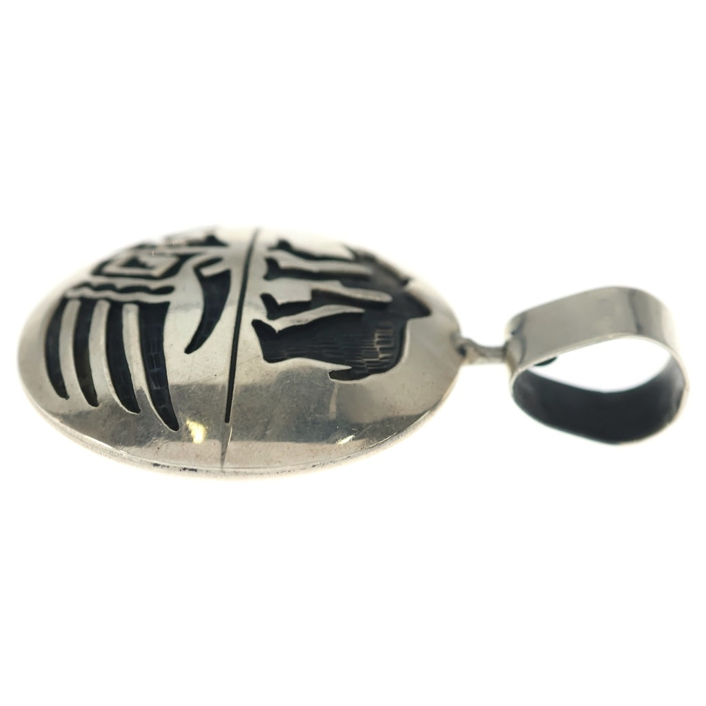 INDIAN JEWELRY(インディアンジュエリー) HOPI CP刻印 ホピ族 イーグル ベアパウ オーバーレイ ペンダントトップ シルバー
