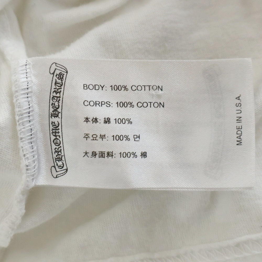 CHROME HEARTS(クロムハーツ) MLTCOL CEM CRS LS マルチセメタリークロスプリント クルーネック 長袖Tシャツ カットソー ホワイト