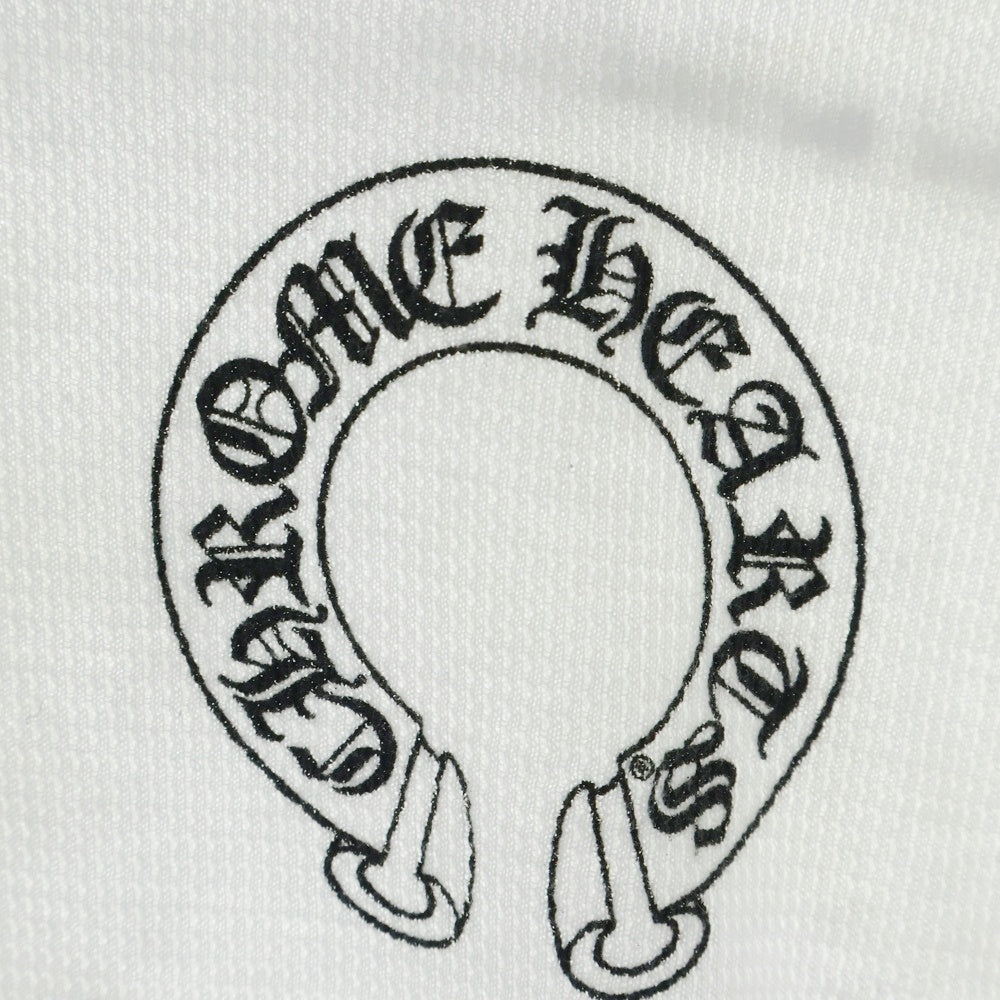 CHROME HEARTS(クロムハーツ) ホースシュープリント サーマル長袖Tシャツ カットソー クルーネックTシャツ ホワイト