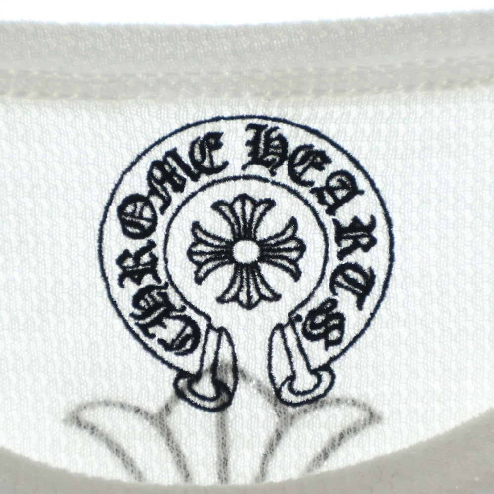 CHROME HEARTS(クロムハーツ) ホースシュープリント サーマル長袖Tシャツ カットソー クルーネックTシャツ ホワイト
