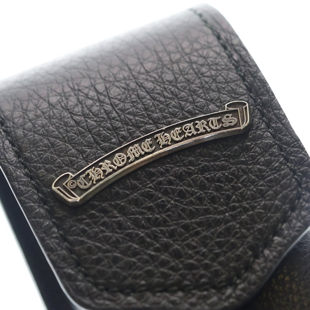 CHROME HEARTS(クロムハーツ) スクロールラベル アイウェアケース 眼鏡ケース ブラック/シルバー