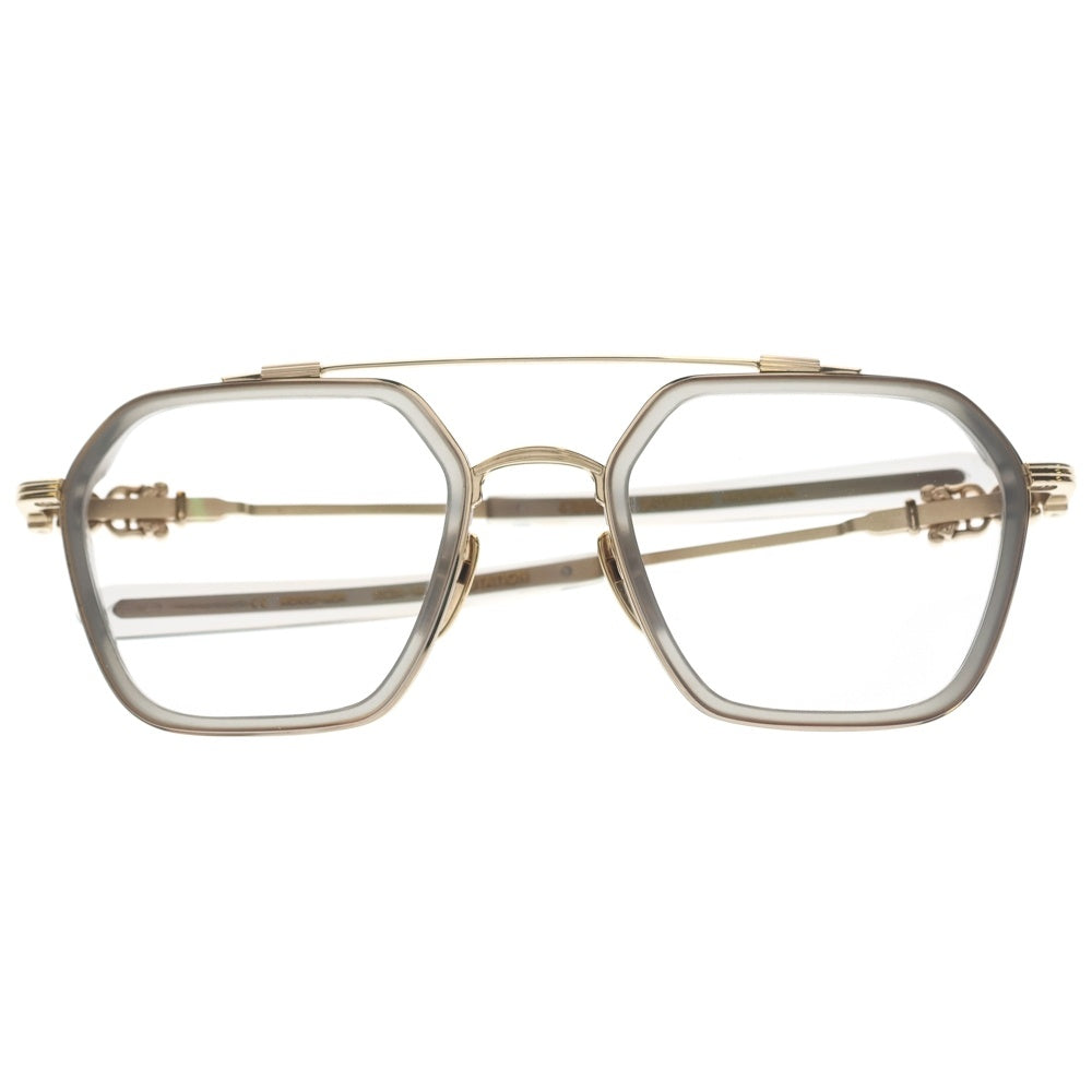 CHROME HEARTS(クロムハーツ) HOTATION ホテーション ヘキサゴンシェイプ ダブルブリッジ ダガー サングラス アイウェア 眼鏡 ゴールド