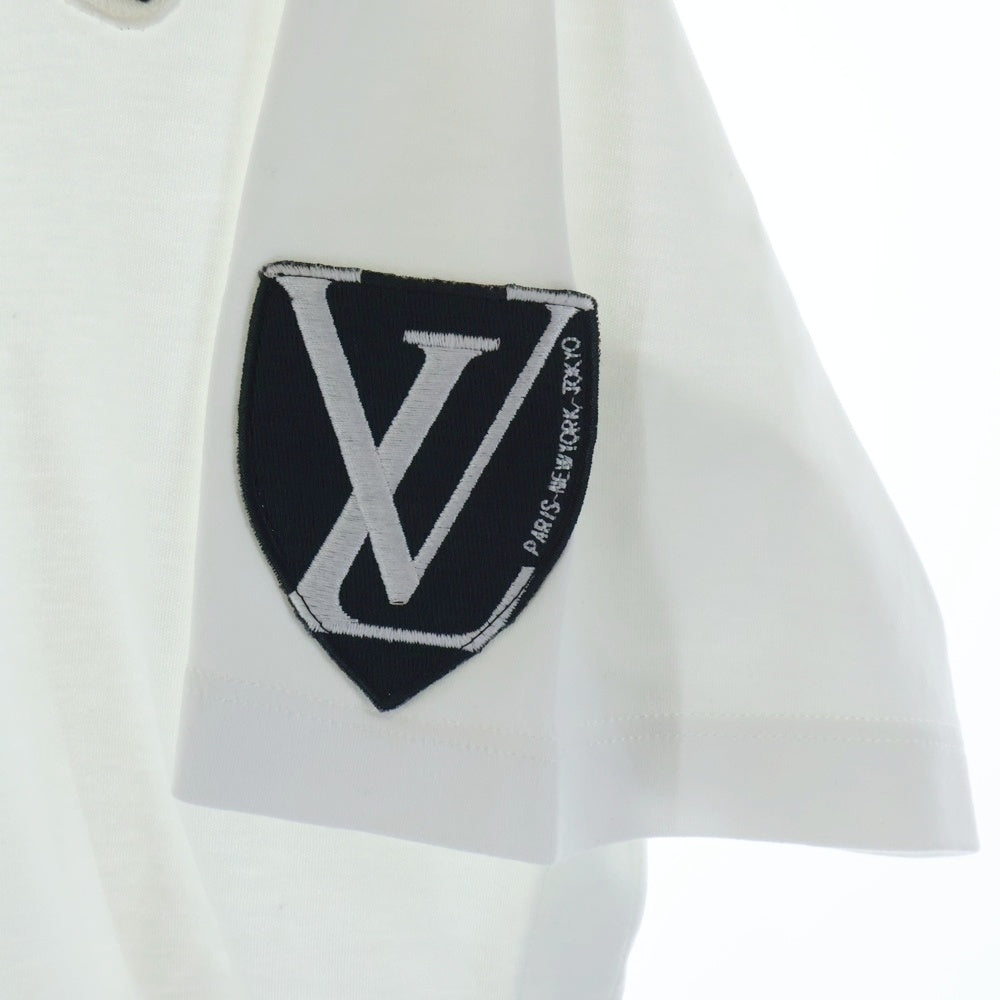 LOUIS VUITTON(ルイヴィトン) 17AW ワッペン付き クルーネック 半袖Tシャツ カットソー ホワイト RW172W JG2 FDTS06