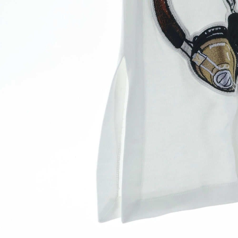 LOUIS VUITTON(ルイヴィトン) 17AW ワッペン付き クルーネック 半袖Tシャツ カットソー ホワイト RW172W JG2 FDTS06