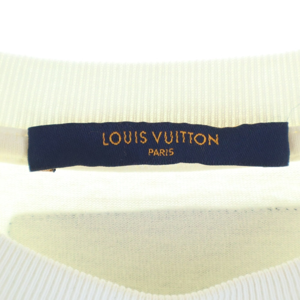 LOUIS VUITTON(ルイヴィトン) LVプレーンプリント クルーネック 半袖Tシャツ カットソー ホワイト RM201G NPL HIY38W
