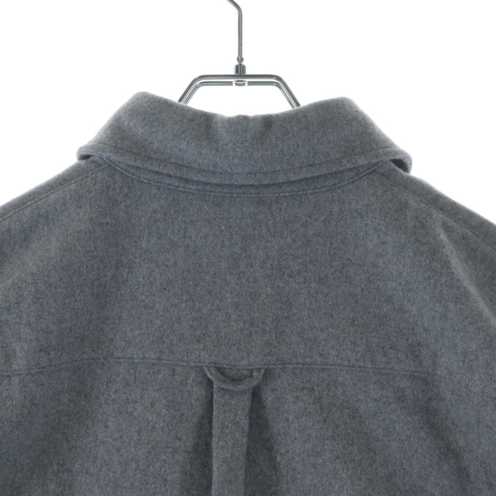 Acne Studios(アクネ ストゥディオズ) Flannel Overshirt フロントボタン フランネル オーバー長袖シャツ グレー FN-WN-BLOU000173