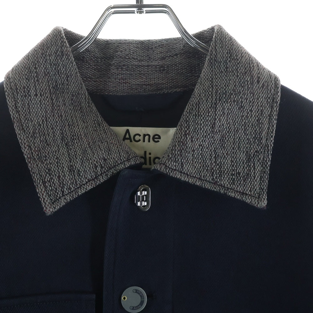 Acne Studios(アクネ ストゥディオズ) Cotton Twill Chore Jacket コットンツイル チョアワークジャケット ネイビー FN-MN-OUTW000322
