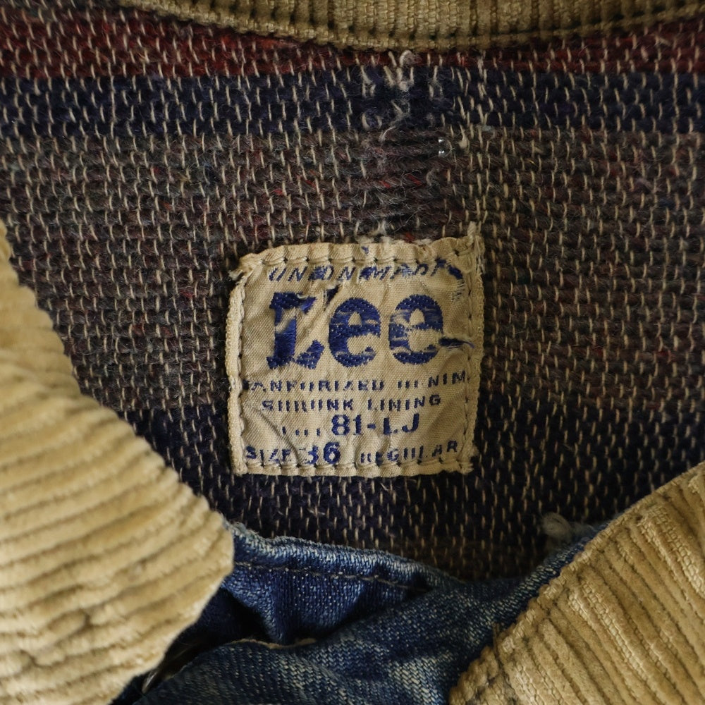 LEE(リー) 60s VINTAGE 81-LJ ヴィンテージ ブランケットライナー付き デニムカバーオール ジャケット インディゴ